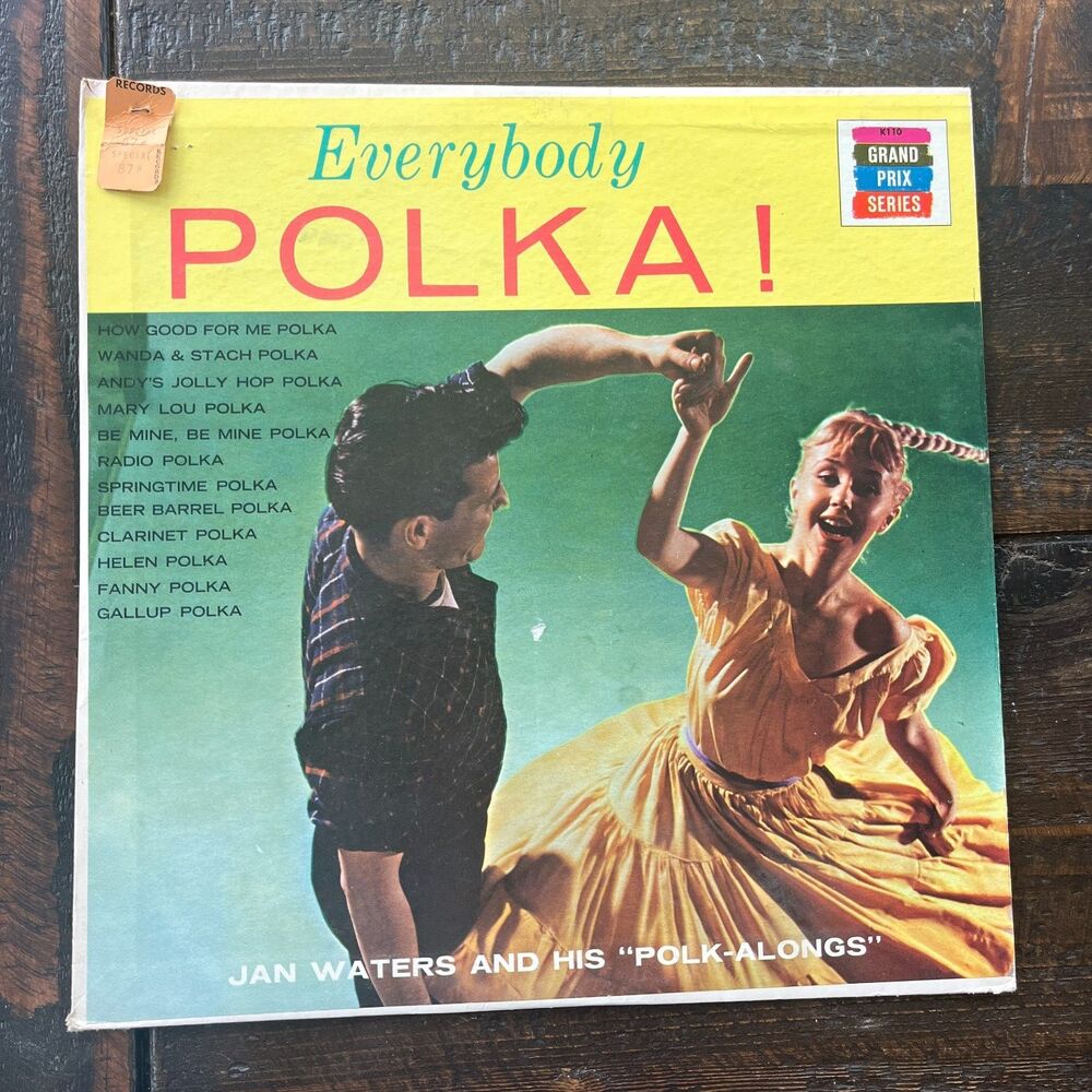 Everybody Polka Jan Waters and His Polk-Alongs Vintage Vinyl LP Grand Prix K110